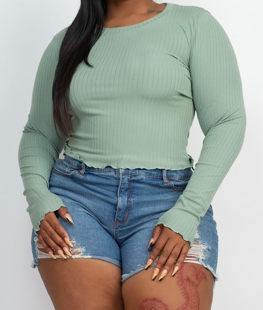 Lettuce Edge Crop Top