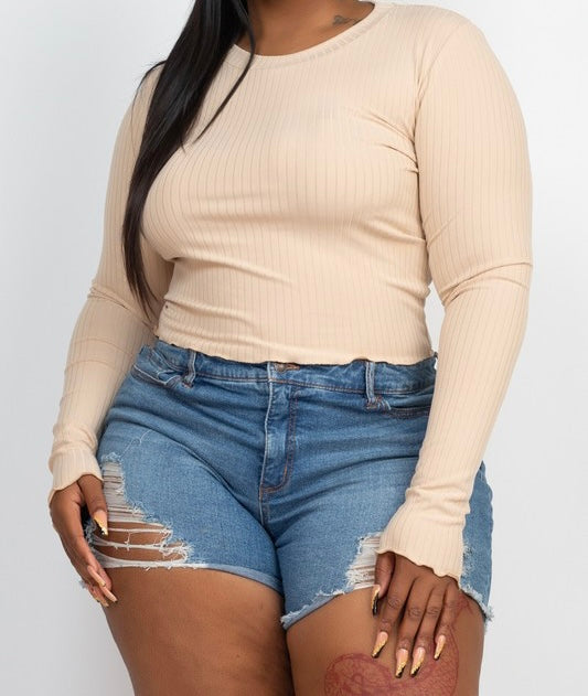 Lettuce Edge Crop Top