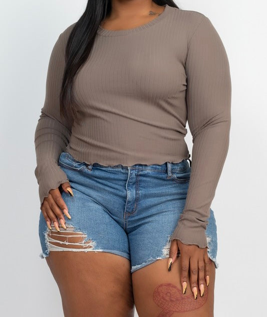 Lettuce Edge Crop Top