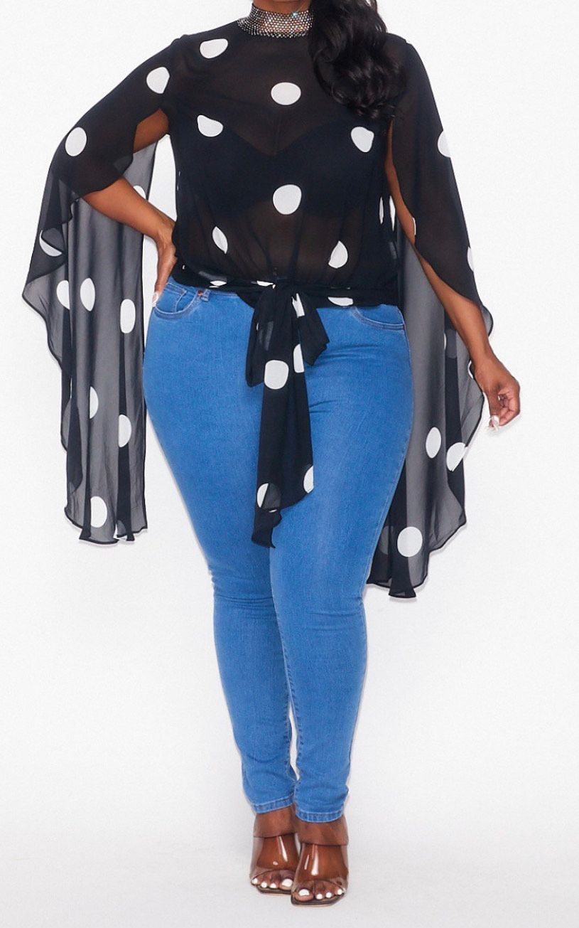 Chiffon Embellishment Sleeve Top